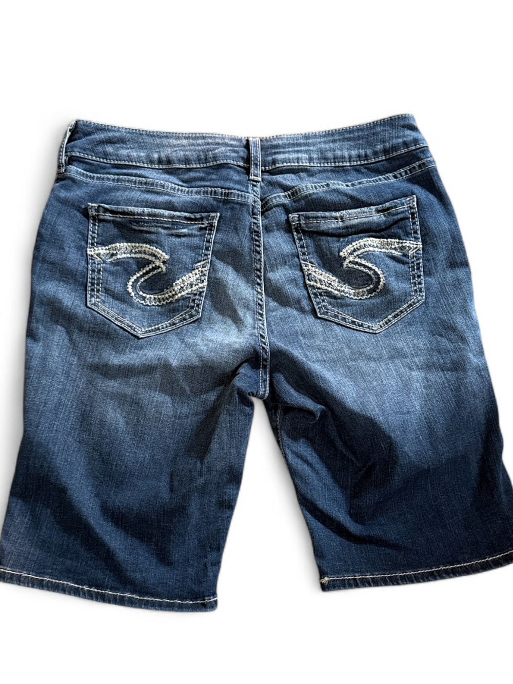 Silver Jeans Dark Blue Denim Bermuda Shorts - Picture 3 of 6